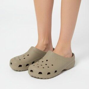 Crocs Classic Khaki Slides Clog Size Women's 8-9 Men's 6-7